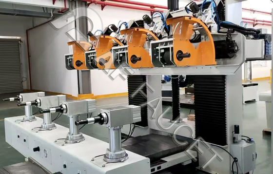 Yüzeyinde ayna musluk cilalama makinesi sanitasyon malzemeleri için CNC sap cilalama makinesi